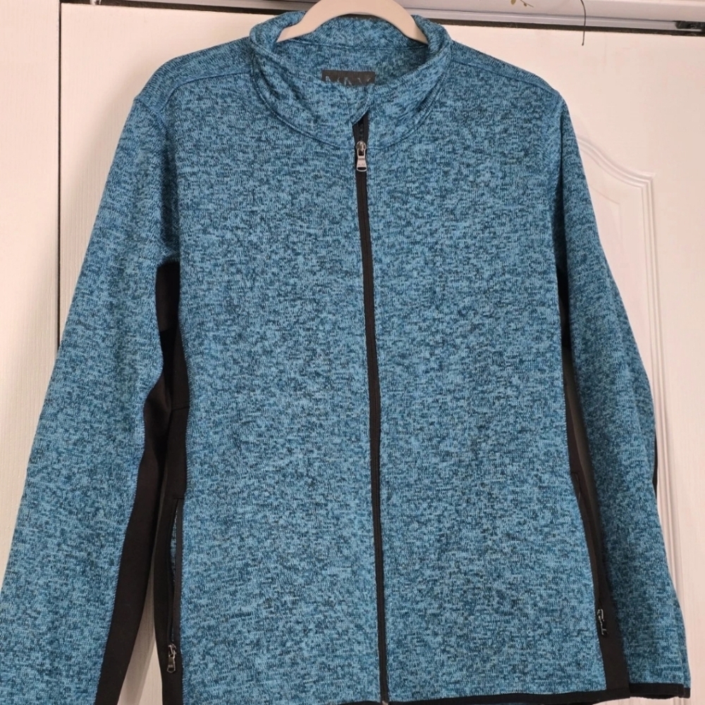 Marc New York Andrew Marc Women's Full Zip Sweater Jacket, (Teal) Size XL